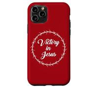 Victory in Jesus - Passover Easter Crown Thorns Praise Red Coque pour iPhone 11 Pro