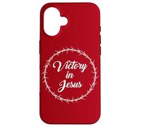 Victory in Jesus - Passover Easter Crown Thorns Praise Red Coque pour iPhone 16