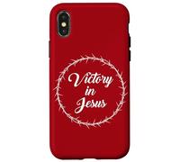 Victory in Jesus - Passover Easter Crown Thorns Praise Red Coque pour iPhone X/XS