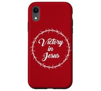 Victory in Jesus - Passover Easter Crown Thorns Praise Red Coque pour iPhone XR