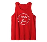 Victory in Jesus - Passover Easter Crown Thorns Praise Red Débardeur