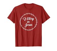 Victory in Jesus - Passover Easter Crown Thorns Praise Red T-Shirt