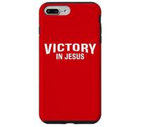 Victory in Jesus - Philippiens 4:13 Back Print Christian Coque pour iPhone 7 Plus/8 Plus