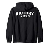 Victory in Jesus - Philippiens 4:13 Back Print Christian Sweat à Capuche