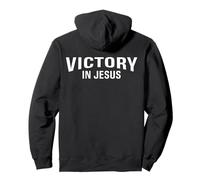 Victory in Jesus - Philippiens 4:13 Back Print Christian Sweat à Capuche