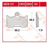 Victory Juge 106 2013-2014 TRW Sv Série Sindered Plaquettes de Frein MCB737SV