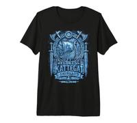 Victory Or Valhalla - Norse Mythology. Vegvisir Raven Wolf T-Shirt Haut de Gamme