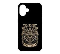 Victory Or Valhalla Viking Wolf Raven - Norse Mythology Coque pour iPhone 16