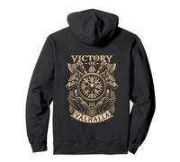 Victory Or Valhalla Viking Wolf Raven - Norse Mythology Sweat à Capuche