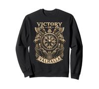 Victory Or Valhalla Viking Wolf Raven - Norse Mythology Sweatshirt