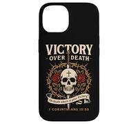 Victory Over Death 1 Corinthiens 15:55 Dark Christian Gothic Coque pour iPhone 14
