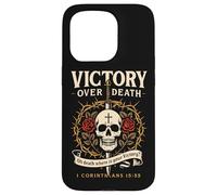 Victory Over Death 1 Corinthiens 15:55 Dark Christian Gothic Coque pour iPhone 15 Pro