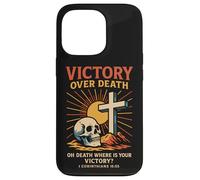 Victory Over Death Christian Skull Cross 1 Corinthiens 15:55 Coque pour iPhone 13 Pro
