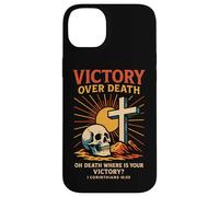 Victory Over Death Christian Skull Cross 1 Corinthiens 15:55 Coque pour iPhone 14 Plus