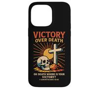 Victory Over Death Christian Skull Cross 1 Corinthiens 15:55 Coque pour iPhone 14 Pro Max