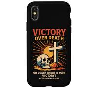 Victory Over Death Christian Skull Cross 1 Corinthiens 15:55 Coque pour iPhone X/XS