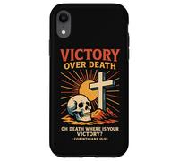 Victory Over Death Christian Skull Cross 1 Corinthiens 15:55 Coque pour iPhone XR