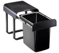 Victory Poubelle encastrable 16 l noire avec extension complète à partir de 300 mm