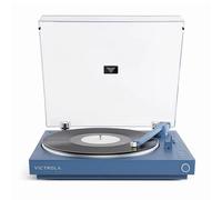 Victrola Automatic - Platine Vinyle Bluetooth entièrement Automatique 2 Vitesses, Cellule Audio-Technica ATN3600L, préampli commutable, Mode répétition (Bleu)