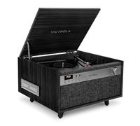 Victrola Century Lecteur de disque vinyle 6 en 1 et centre de musique 3 vitesses, lecteur CD et cassette, VinylSTREAM, Bluetooth et auxiliaire 3,5 mm