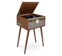 Victrola Century Signature+ Chaîne stéréo 6 en 1 Bluetooth avec Horloge et Pieds, Noyer