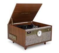 Victrola Century Signature+ Chaîne stéréo 6 en 1 Bluetooth avec Horloge, Noyer