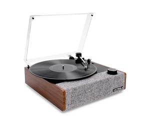 Victrola Eastwood II Tourne-Disque Finition Noyer avec Haut-parleurs, Bluetooth 5.1 et Technologie Vinyl Stream, Lecteur Vinyle à 3 Vitesses, Cartouche Audio Technica AT-3600LA