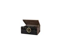 Victrola Platine vinyle Empire – 6-en-1 (Radio, Cassette, CD, Bluetooth) – Expresso Noir