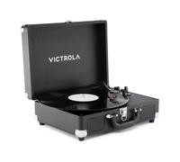 Victrola Journey II - Platine Vinyle Valise Portable Bluetooth - Haut-parleurs stéréo puissants intégrés avec Basses renforcées, Platine 3 Vitesses (33/45/78 TR/Min), Sorties RCA & Casque (Noir)