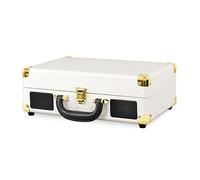 Victrola Journey - Platine Vinyle Portable Bluetooth “Valise” 3 Vitesses avec Haut-Parleurs Intégrés, Sortie RCA et Prise Casque (Blanc)