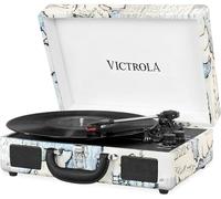 Victrola Journey Portable Record Player - Platine Bluetooth 5.0 avec 3 vitesses, haut-parleurs stéréo intégrés, prise auxiliaire 3,5 mm, impression carte (VSC-550BT)