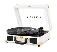 Victrola Journey VSC-550BT-WHT-INT Tourne-Disque Bluetooth en Forme de Valise avec Platine à Trois Vitesses Blanc