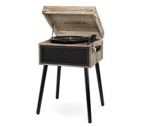 Victrola Liberty - Platine Vinyle Bluetooth 5-en-1 avec Lecture de Vinyles, Radio FM, Lecture USB, Haut-Parleurs Intégrés, Utilisable en Support ou Lecteur de Table (Farmhouse Oatmeal)