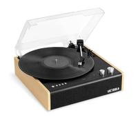 Victrola Platine vinyle Eastwood VTA72 Bluetooth 3 vitesses Haut-parleurs intégrés Beige et noir