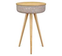 Victrola - Table basse en bois avec haut-parleur Bluetooth - Gris
