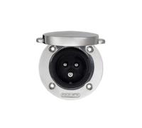 Prise d'alimentation inoxydable avec couvercle 16 A/250 V CA (2 p/3 w)