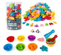 Victse Jeux Montessori 2 3 4 5 Ans, Jouet pour Comptage et Tri, Jeu de Tri Motricité Fine Jouet Educatif Enfants Classification des Couleurs(Animaux Marins)