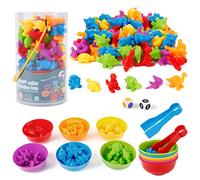 Victse Jeux Montessori 2 3 4 5 Ans, Jouet pour Comptage et Tri, Jeu de Tri Motricité Fine Jouet Educatif Enfants Classification des Couleurs (Dinosaure)