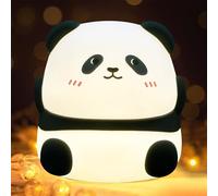 Vicukten Veilleuse Bébé Panda avec 7 Couleurs Changeantes, Contrôle Tactile, Recharge USB, Lampe de Chevet pour Chambre d'enfant, Cadeau et Jouet en Silicone Doux pour Enfants