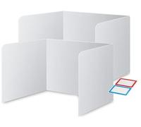 vicusse Cloison de séparation de bureau - Brise-vue - Pour l'école - Pliable - En forme de U - Pour bureau, étude, école primaire - Brise-vue - Panneau de séparation