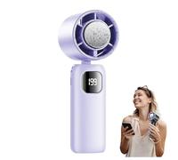 ViCUULY Ventilateur Turbo Portable à Refroidissement Rapide 2025, Refroidissement Semi-Conducteur, Pliable, Double Usage, Suspension Au Cou, Chargement USB Portables D'extérieur (Purple)