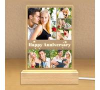 VICVIK Cadre Personnalisé Photo, Cadeau Personnalisé Couple Anniversaire Maman Femme, Lampe Personnalisée Avec Photo Cadeaux Anniversaire Femme Pour Couple, Lampe Photo Personnalisée Avec Prenom