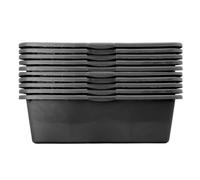 ViD® Lot de 10 seaux à béton / seaux à mortier de 40 litres | 70 x 40 x 22 cm | Bac à ciment/béton / Baignoire de maçon