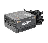 VIDA Bloc d'alimentation de Jeu Heracles ATX Noir 650 W, 80 Plus Bronze, Ventilateur FDM Ultra Silencieux de 14 cm, câbles Noirs Plats, câble d'alimentation Non Inclus