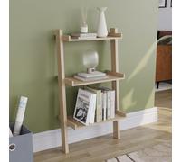 Vida Designs 3 Niveau Slanted Échelle Bibliothèque, Moderne Leaning Shelf Unit for Salon, Chambre Or Bureau, Space Saving Exposition Storage, H100.5xW56xD32cm (Pine)