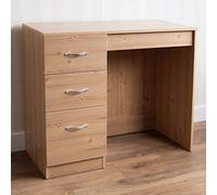 Vida Designs 3 tiroirs en pin Coiffeuse Table de Maquillage Riano Meubles de Chambre à Coucher
