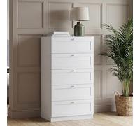 Vida Designs Altino Commode 5 tiroirs Blanc