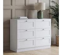 Vida Designs Altino Commode 6 tiroirs Blanc