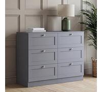 Vida Designs Altino Commode 6 tiroirs Gris