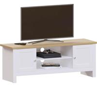 Vida Designs Arlington Armoire TV 2 portes Armoire Stand Commode Divertissement Salon (Blanc)